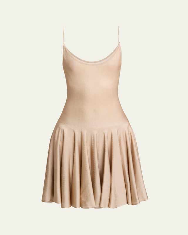 Slip Flared Skirt Mini Dress
